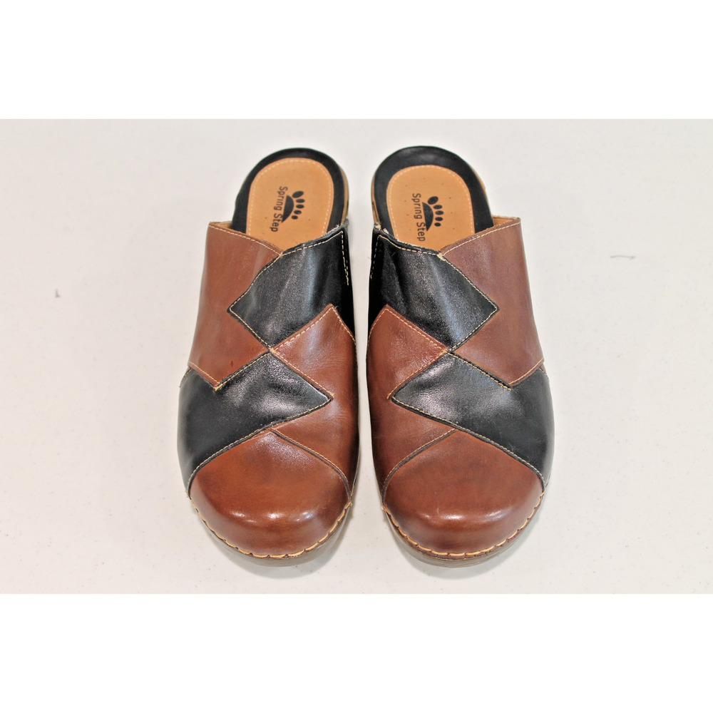 Spring Step Leather Two Tone Patchwork Comfort Cl… - image 1